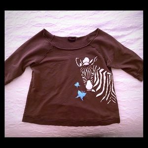 Off shoulder sweat shirt